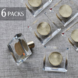 Glass Crystal Knobs Brass Drawer Pull Square