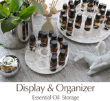 Rotating Essential Oil Display Rack - 3 Tier Marble