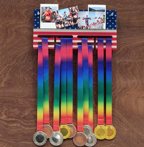 Wall Mounted Medal Holder Flag