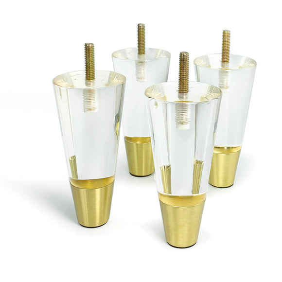 Acrylic Furniture Legs Pack of 4 Replacement Sofa Feet