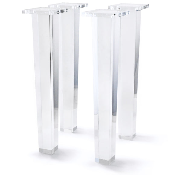 16Inch Acrylic Furniture Legs Set of 4 - Square